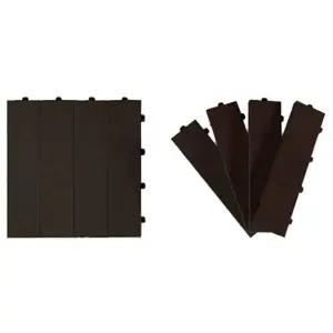 슈마켓 층간소음 방지 테크타일 매트 다크브라운 9P