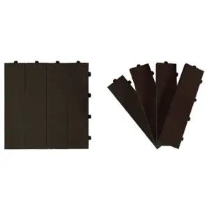 슈마켓 층간소음 방지 테크타일 매트 다크브라운 36P