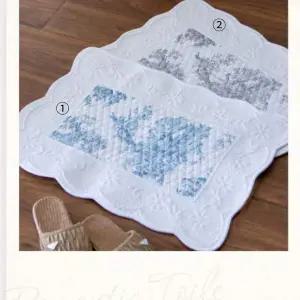 코튼 뜨왈 논슬립 욕실매트 퀼팅 발매트 2종