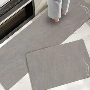 빠른건조 소프트 폭신 발 매트 2종세트 (그레이) DP75851