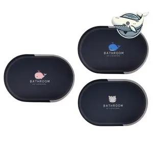 디자인랜덤 욕실 타원형 발매트 고급 규조토