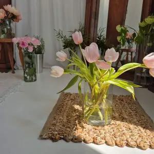 이플 여름 거실 카페트 라탄 사각 매트 일반 45x45cm