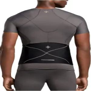 남성용 토미 코퍼 백 브레이스 및 자세 교정기 통기성 허리 근육 압박 지지