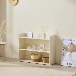 소소숲 루카 선반형 3단 책꽂이 전면 책장