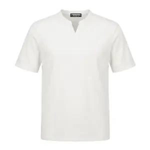 [레노마 옴므]레노마 면혼방 헨리칼라 반팔 티셔츠 화이트 ROBMTT61A