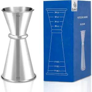 바텐더용 7개의 치수가 포함된 렉센틱 2온스 프리미엄 일본식 지거 304 스테인리스 스틸 헤비 듀티 홈 바