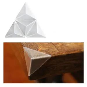 (삼각 투명 4P 33x33) 모서리 보호대/코너/책상/커버/모서리캡/쿠션/안전/가구/보호캡/테이블/코너캡/탁자