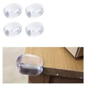 (타원 투명 4P 30x39) 모서리 보호대/책상/코너/커버/모서리캡/쿠션/안전/가구/보호캡/테이블/코너캡/탁자