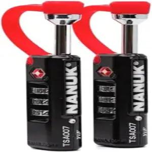 나노크 TSA 승인 잠금장치 2팩 절단 저항성 스틸 섀클과 방청블랙이 있는 내구성 안전한 여행용 케이스