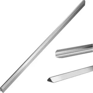 0.5x0.5x48 인치 304 스테인리스 스틸 벽 모서리 보호대 5팩 헤비 듀티 원형 보호용 부드러운 접힌 디자인