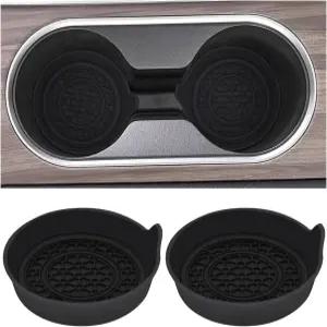 만다크 자동차 컵 홀더 코스터 2.75인치 미끄럼 방지 차량 인서트 매트 방진 실내 콘솔 단열 패드 액세서리