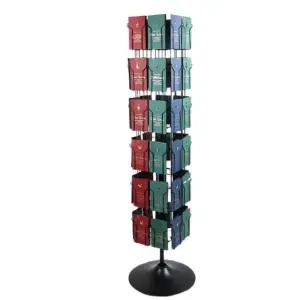 회전식 엽서꽂이 카드 거치대 매장 진열대 화이트 홀더