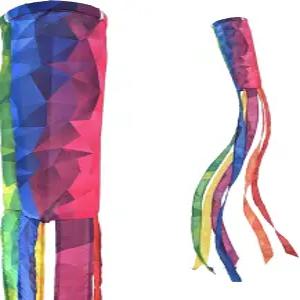 마드로나 브랜드 기하학적 레인보우 윈독 내구성 있는 야외 걸이 장식 마당 정원 현관 파티오 등 60인치