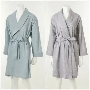 [갤러리아] 커플]와코루  면선염 체크 요루(지지미)로브가운[WRB2513M WRB2513W]