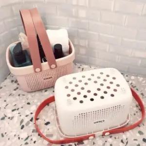 물빠지는가방 PVC 방수 물빠짐바구니 분홍