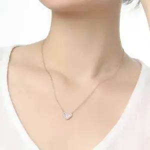 기념일선물 하트 도금 목걸이 포함 쇼핑백 18k