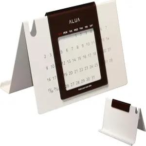 ALUA - 영구 캘린더 프리미엄 데스크 재사용 가능한 연간 플래너 및 시대를 초월한 디자인 샌드 크림