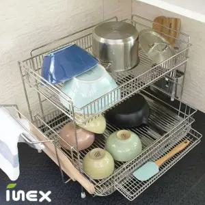 올스텐 일체형 2단 특대 설거지건조대 싱크대선반