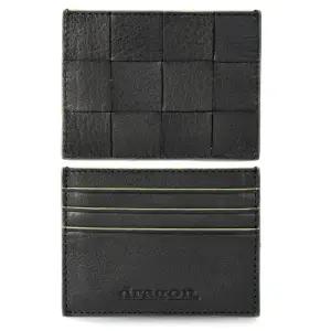 26SS  체크 위브드 레더 카드지갑 8017 BLACK