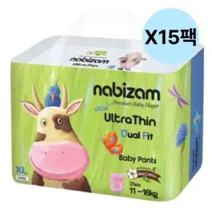 나비잠 썸머 울트라씬 듀얼핏 썸머 팬티 특대형 15팩