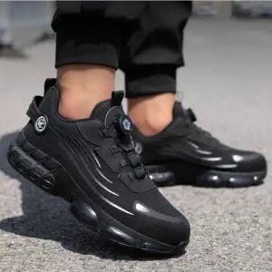 초경량 다이얼 방식 남성 작업화 편안한 안전화 안전 신발 블랙 그레이