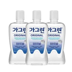 [가그린] 구강청결제 750ml 오리지널/제로/스트롱/후레시라임 3개