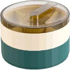 JSEIAJB 가정용 보관 이중층 회전 과일 트레이 대용량 견과류 스낵 건조