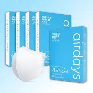 에어데이즈 슬림핏 쿨 화이트 대형 여름용 마스크 50매