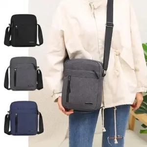 남성 심플 옥스퍼드 크로스백 가방 남자 캔버스백 슬링 메신저백 힙색 숄더백 여행용