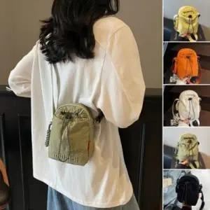 스트링 나일론 미니 크로스백