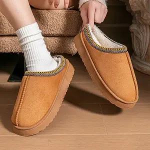 플랫폼 골덴 빅사이즈 털 여성 슬리퍼 ZG-UGK103