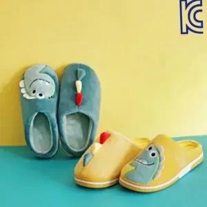 겨울 아동 실내화 안전 공룡 실내화 슬리퍼 어린이