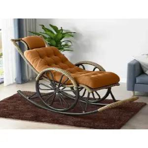 프리미엄 야외용 흔들 의자 발코니 테라스 안락 벤치 밤색 커피 컬러 블랙