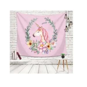 특대 핑크 유니콘 패브릭 포스터 가림막 커튼 가리개 WfI8+8Skx