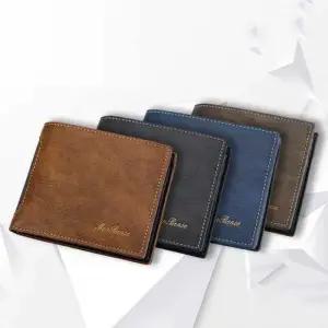 비즈니스 남자 반지갑 클래식 로고장식 지폐 동전포켓