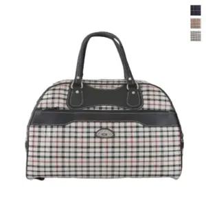 체크무늬 여행가방 캐주얼 패션 짐가방 지퍼 보스턴백 더블백 여행용천가방 헬스가방