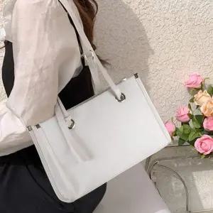 무지 캔버스 바디 깔끔한 디자인 스퀘어 숄더백 미니크로스백