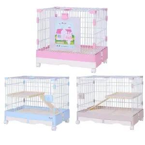 소동물 고급 토끼장(중) 케이지 사각철장 조립 (랜덤)