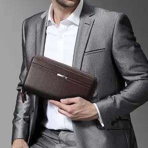 남성 비지니스 클래식 클러치백 장지갑겸용