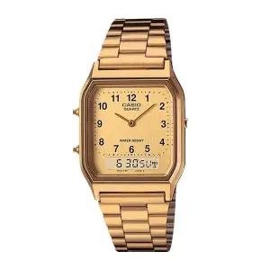 [카시오] 메탈 시계 공용 전자 빈티지 AQ-230GA-9B