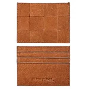 [명품] 26SS 체크 위브드 레더 카드지갑 8017 TAN