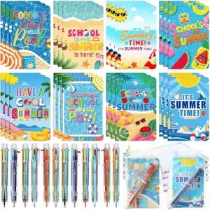 콜든 72개 티처 벌크 연말 선물 학기 말 미니 노트북 24개 오간자 백이 있는 멀티컬러 볼펜 여름