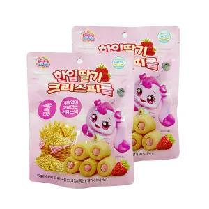 프린세스 캐치티니핑 한입 딸기 크리스피롤 40g x 2개