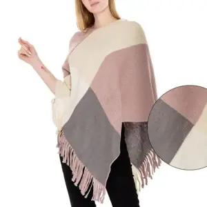 여성 숄 망토 스카프 캠핑 니트 가디건 입는 담요 케이프 차박