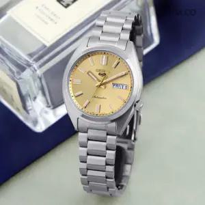 세이코5 SRPL59K1 오토매틱 데이데이트 100미터방수 골드 다이얼 남자 메탈 시계 d7