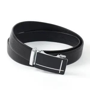 MZ_이시아르 K7 블랙 소가죽 남성 정장벨트 120cm