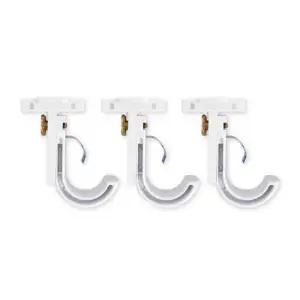 커튼봉 브라켓 화이트 거실 커튼봉걸이 커튼링 길이조절 설치 압축봉 카텐브라켓 고정