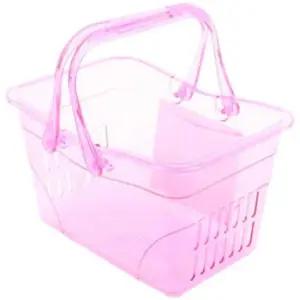 [SBD] 물받이형 투명 색상랜덤 목욕바구니 31x21x18.7cm 중