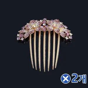 [오너클랜]TBZ 올림머리 비녀 네프 헤어핀 퍼플x2개 올림머리코사지