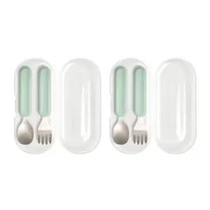 에.디.슨 유아 스푼 포크 실리콘 어린이집 준비물 X2